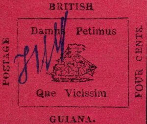 British Guyana magenta 1 cent, 1856