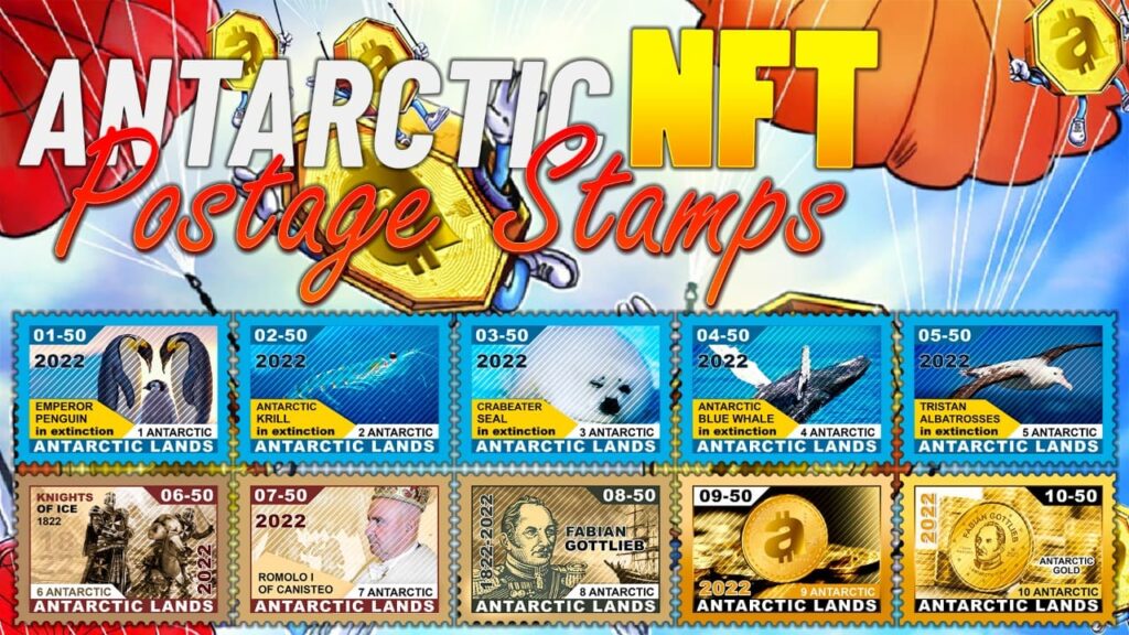 Antarctic Lands NFT Postage Stamps