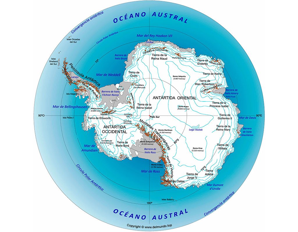 Mappe dell'Antartide