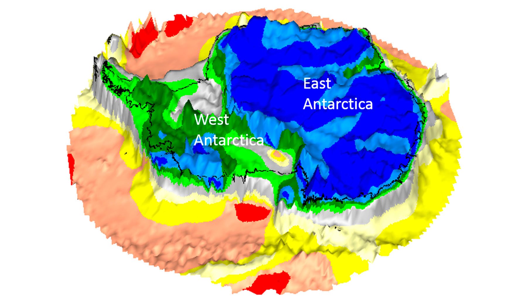 bedrock topography maps of antarctica 