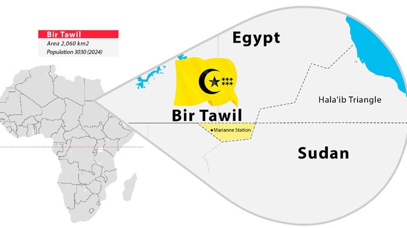 Bir Tawil map