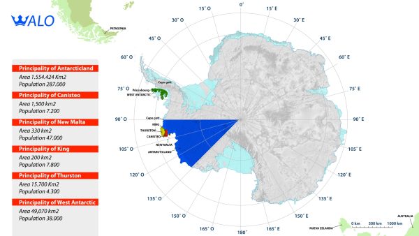 Antarctic Land Organization map